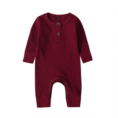 CozyNest – Autumn Cotton Romper for Newborns